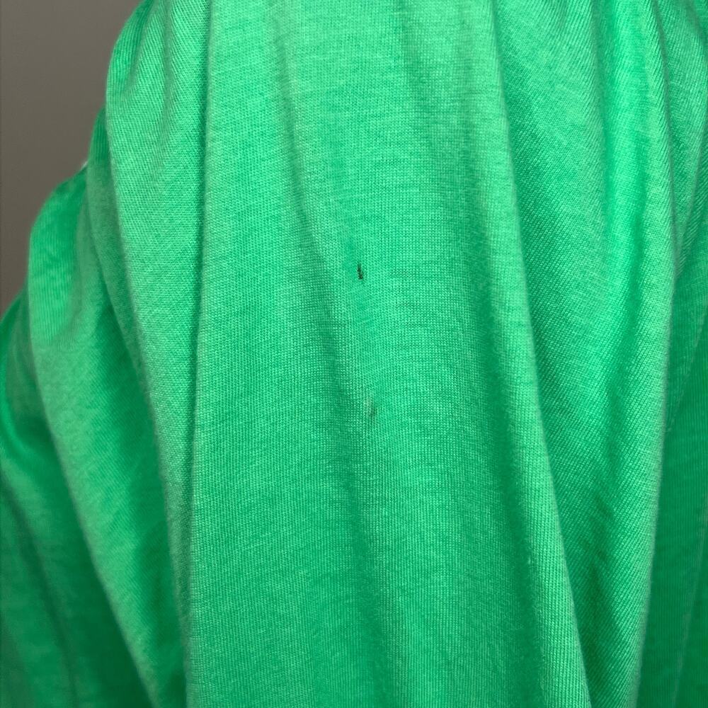 RXB Embroidered Cotton Shirt Flowy Boho Green Medium M 3/4 Quarter Sleeve NWT - Picture 9 of 9